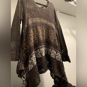 Denim 24/7 Brown Knit Top